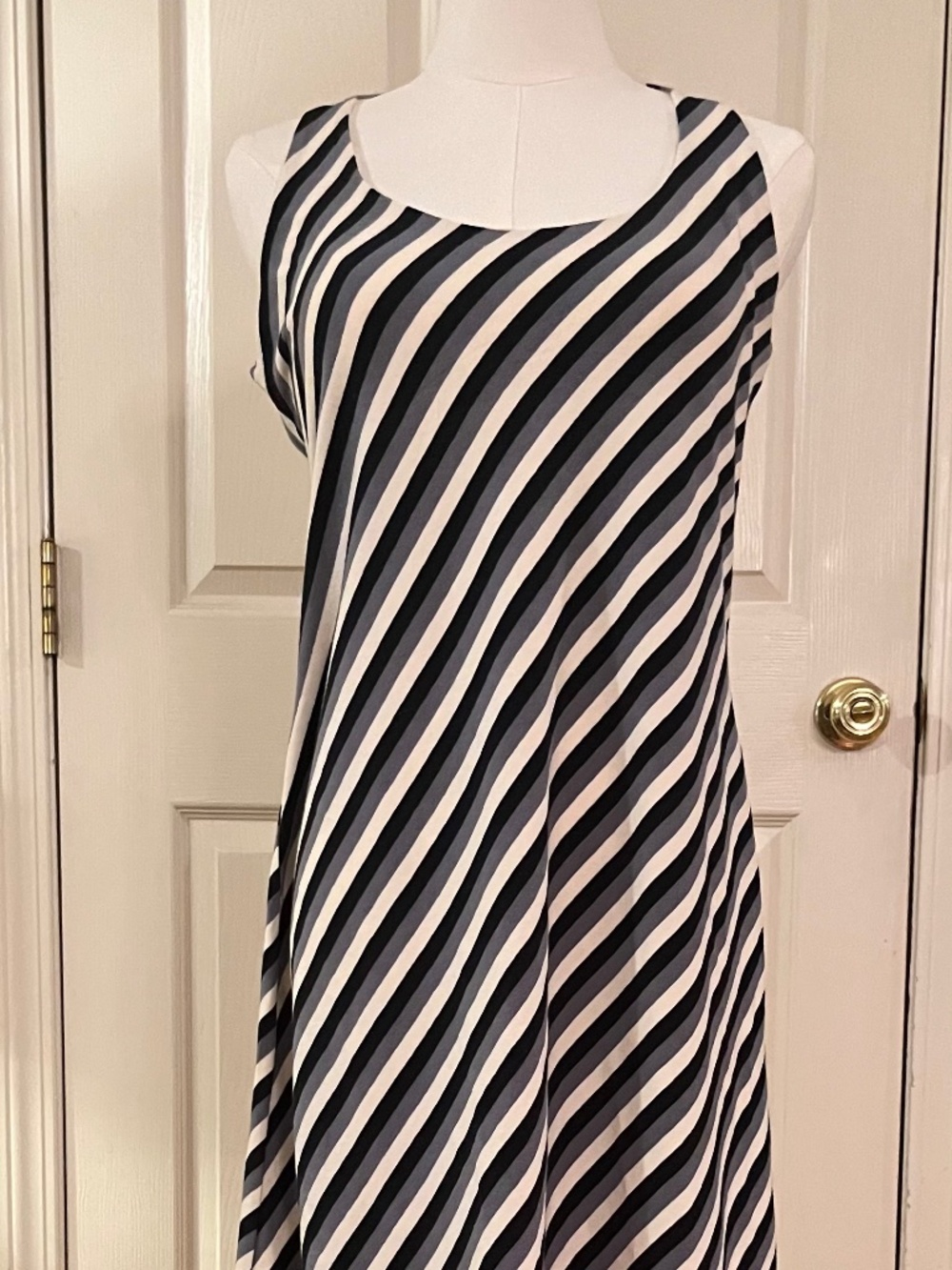 J. Crew Striped Halter A-Line Maxi Dress Size Large
